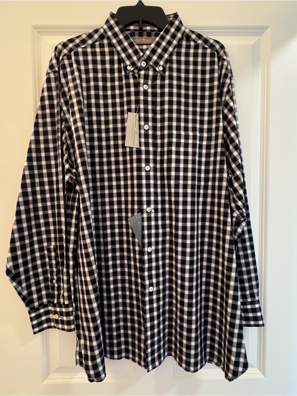 Cremieux Mens XL Black Checkered Shirt